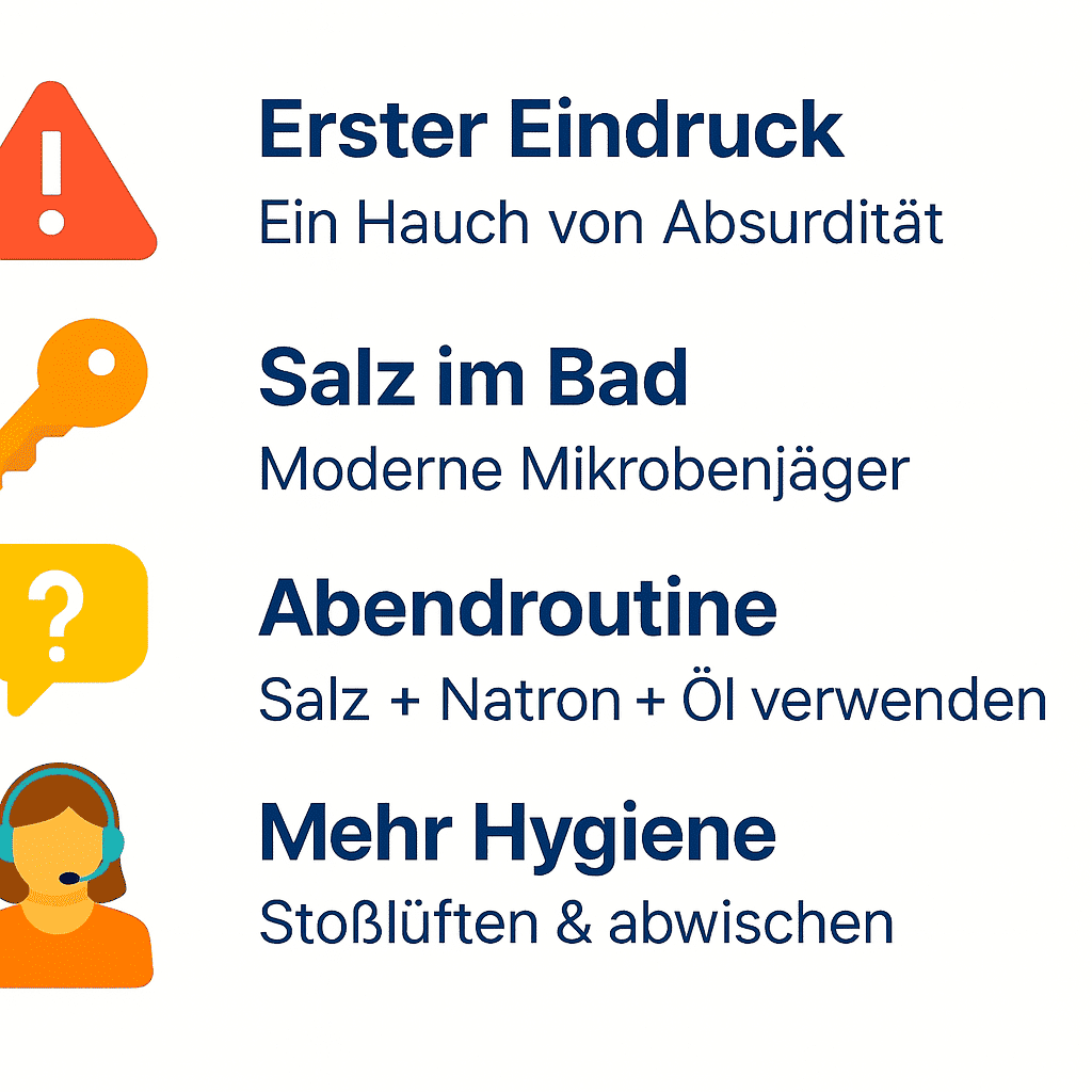 Dieser einfache Trick mit Salz spart dir morgens viel Ärger im Bad