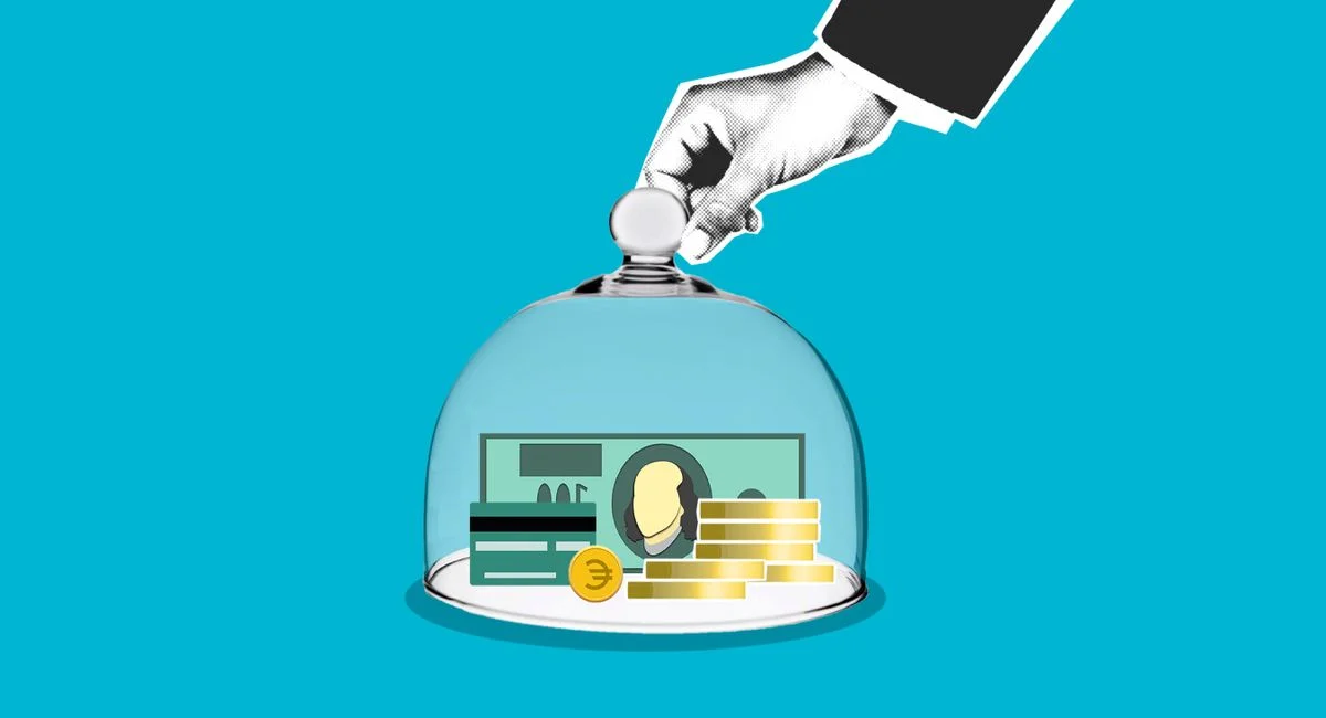 Illustration, bank vor dem haus dekorieren