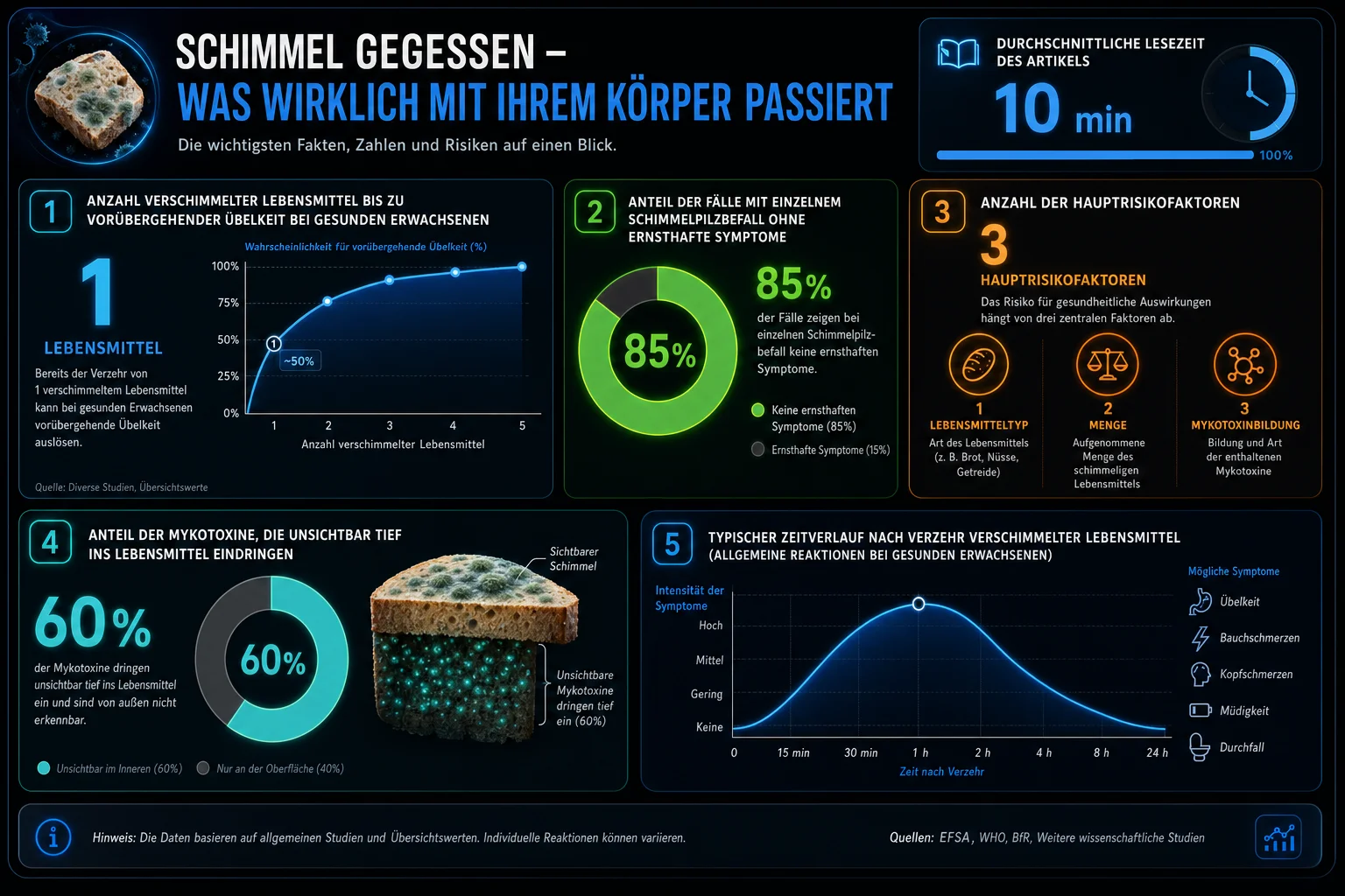 Infographie — Schimmel gegessen – was wirklich mit ihrem körper passiert
